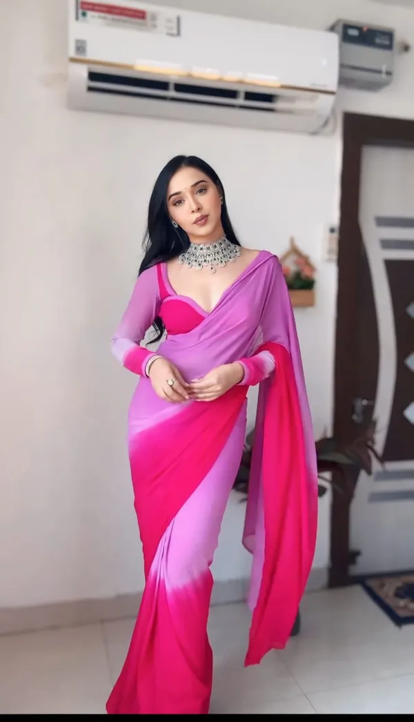 Pink_1-Minute_Ready_To_Wear_Georgette_Saree