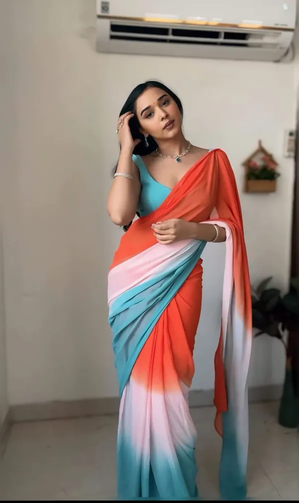 Multicolor_1-Minute_Ready_To_Wear_Georgette_Saree