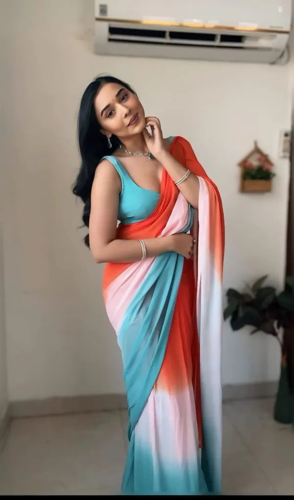 Multicolor_1-Minute_Ready_To_Wear_Georgette_Saree