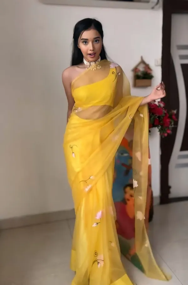 Mango_Yellow_1-Minute_Ready_To_Wear_Organza_Saree