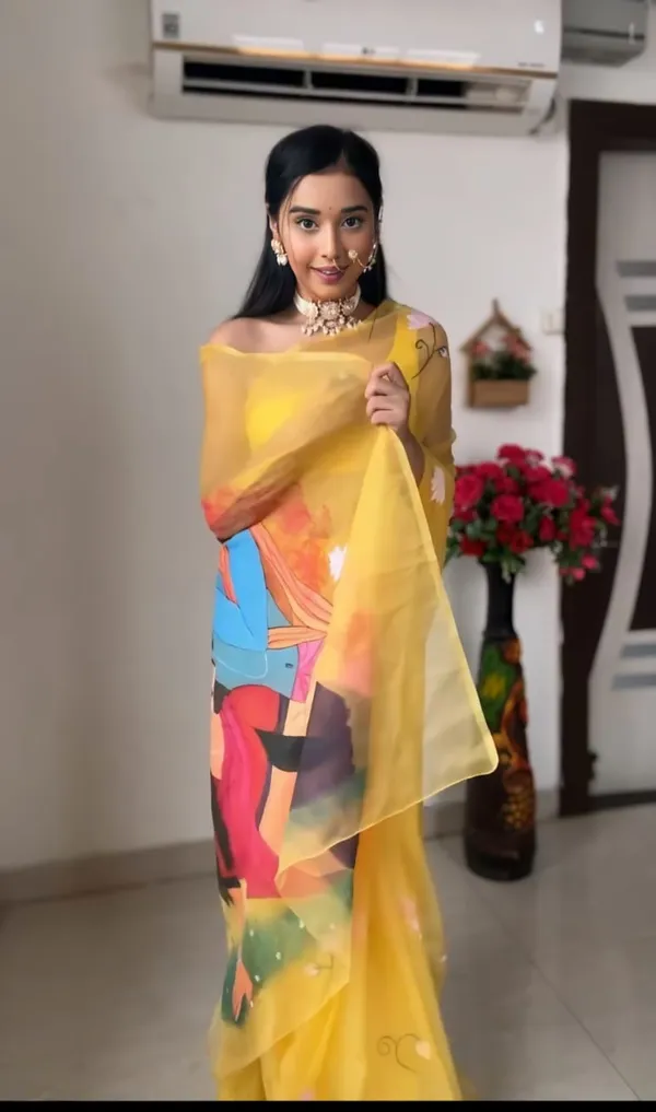 Mango_Yellow_1-Minute_Ready_To_Wear_Organza_Saree