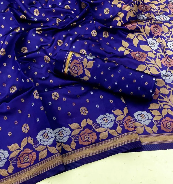 Dark_Blue_Ridhhi_Creation_Embellished_Banarasi_Jacquard_Saree