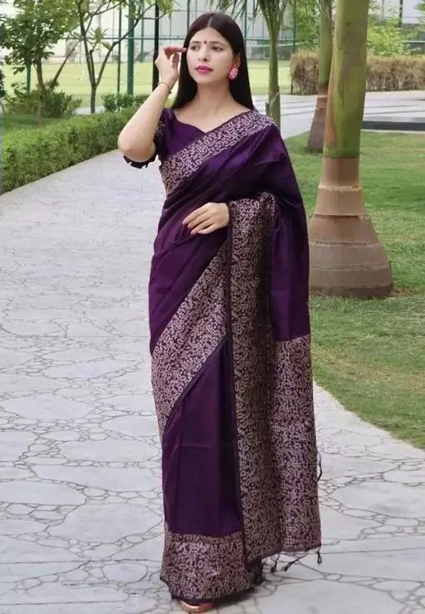 Purple_Pure_Banarasi_Saree