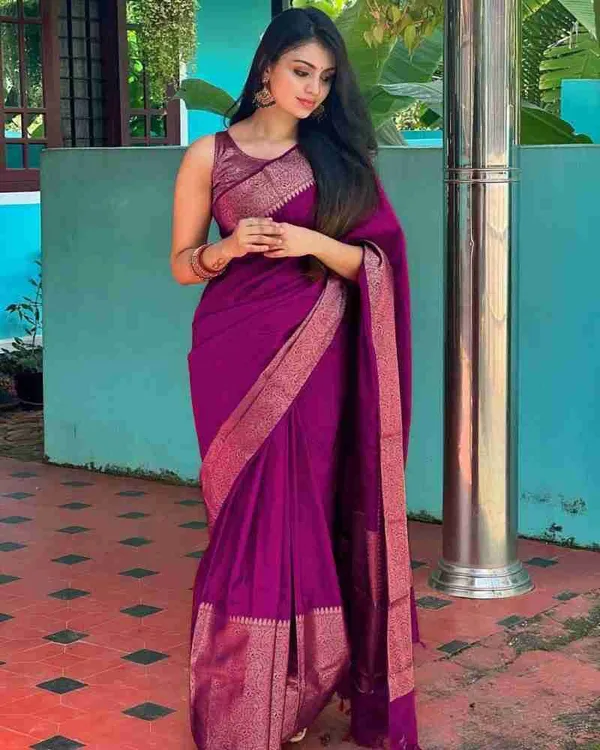Purple_Pure_Banarasi_Saree