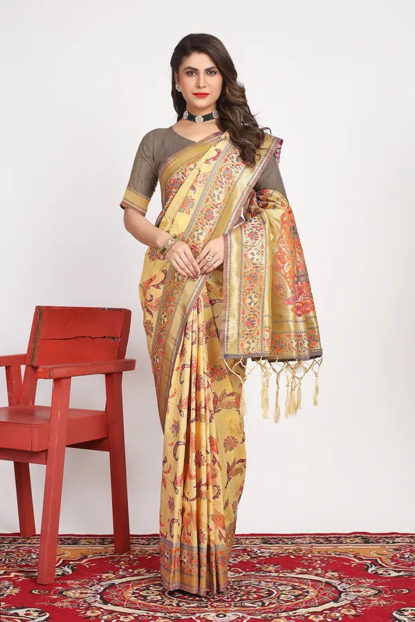 Cream_Zari_Work_Patola_Silk_Saree