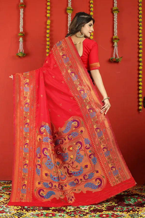 Red_Pure_Silk_Paithani_Saree