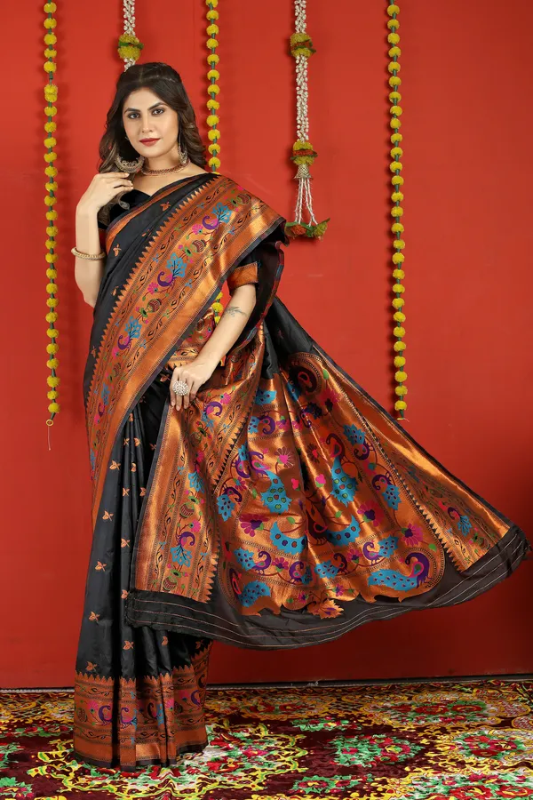 Black_Pure_Silk_Paithani_Saree