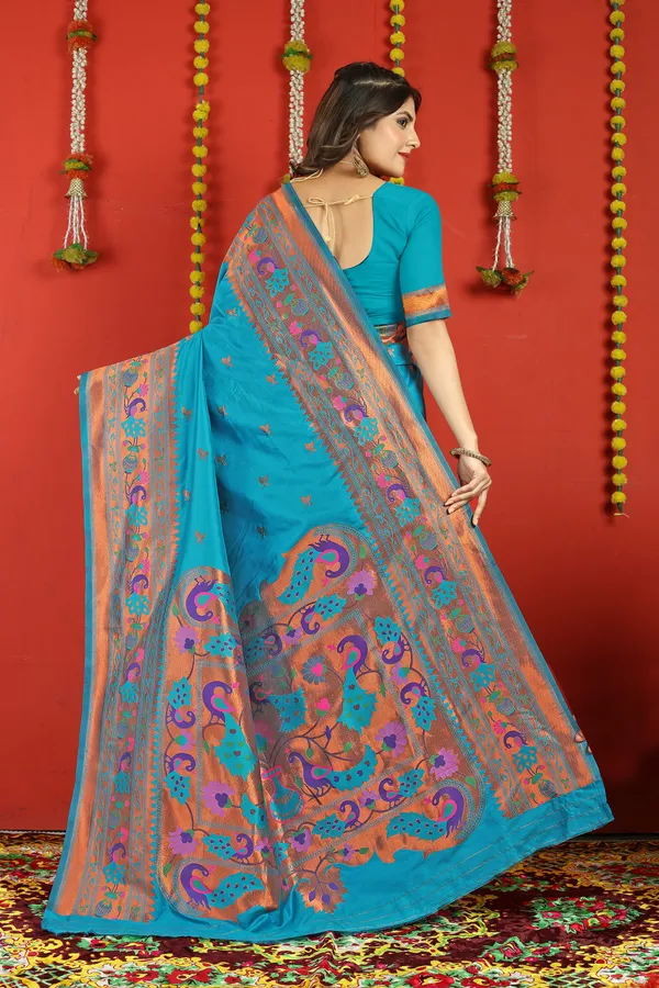 Blue_Pure_Silk_Paithani_Saree