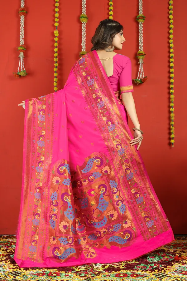 Pink_Pure_Silk_Paithani_Saree