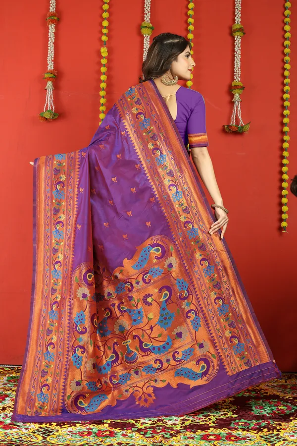 Purple_Pure_Silk_Paithani_Saree