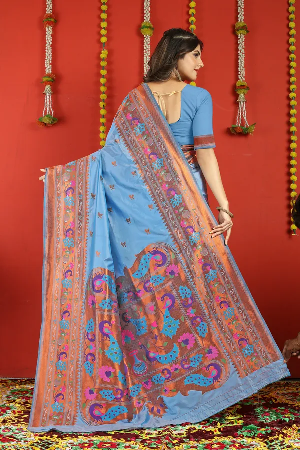 Sky_Blue_Pure_Silk_Paithani_Saree