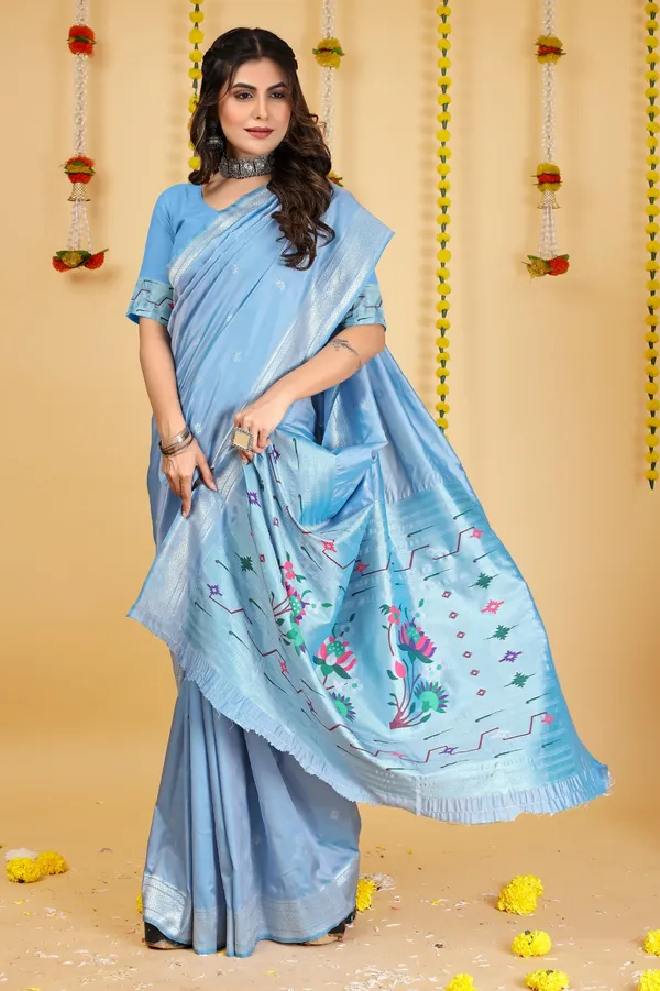 Sky_Blue_Pure_Silk_Paithani_Saree