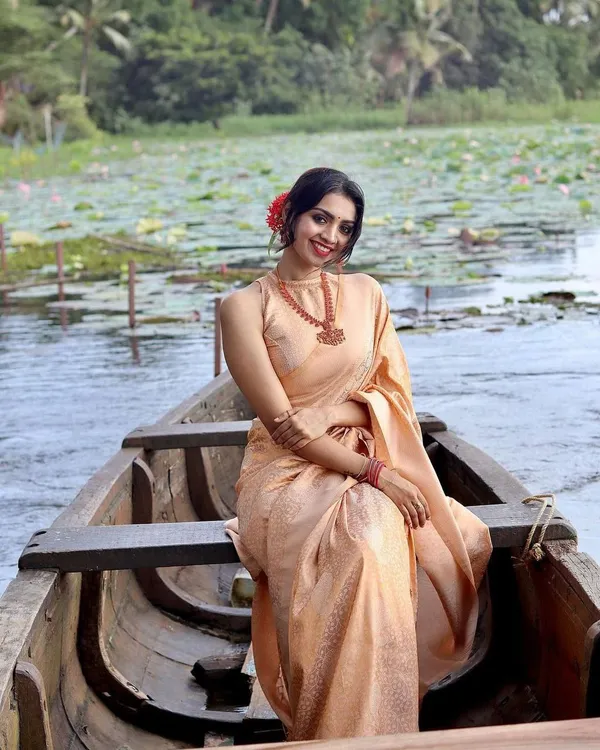 Peach_Pure_Banarasi_Saree