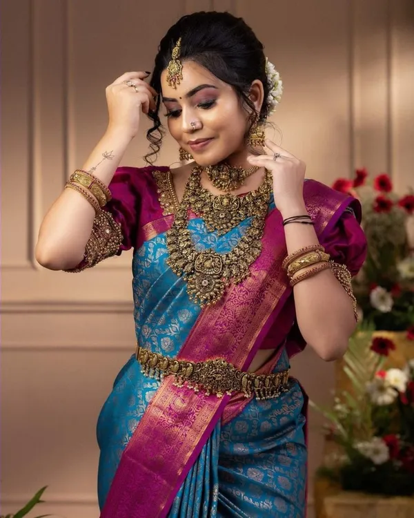 Blue_Pure_Banarasi_Saree