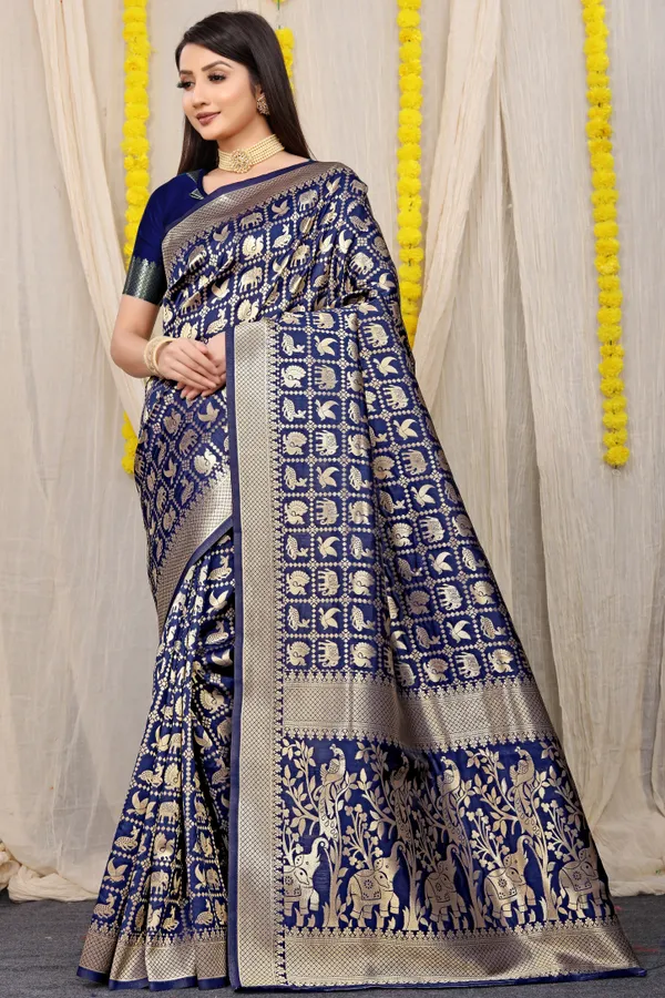 Navy_Blue_Zari_Work_Patola_Silk_Saree