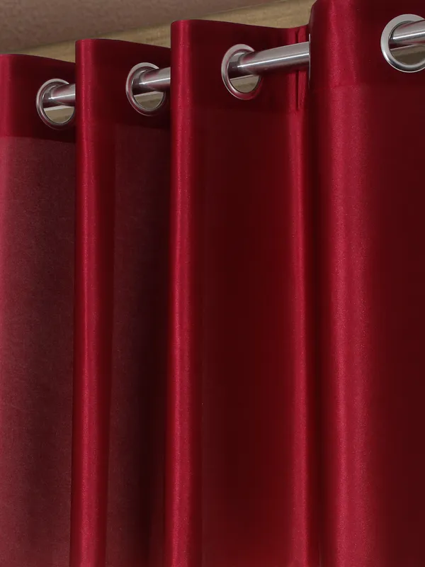 Home_Sizzler_2_Pieces_Solid_Patch_Bloom_Burst_Eyelet_Polyester_Window_Curtains_-_5_Feet,_Maroon