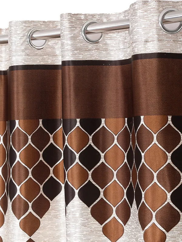 2_Pieces_Wave_Panel_Eyelet_Polyester_Curtains_-Brown
