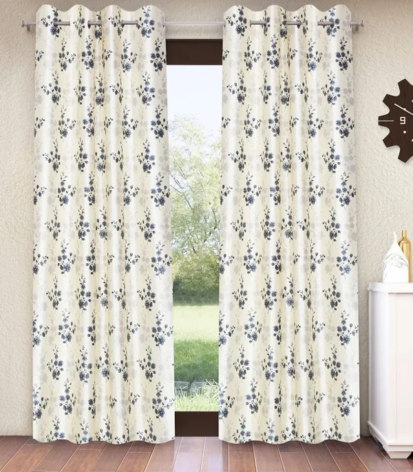 Home_Sizzler_2_Pieces_Bloom_Burst_Eyelet_Polyester_Window_Curtains_-_5_Feet,_Grey