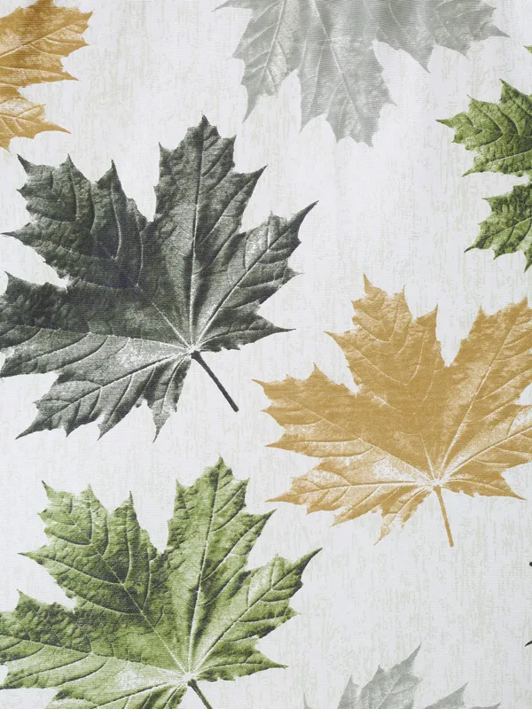 2_Pieces_3D_Maple_Eyelet_Polyester_Curtains_-_Maroon