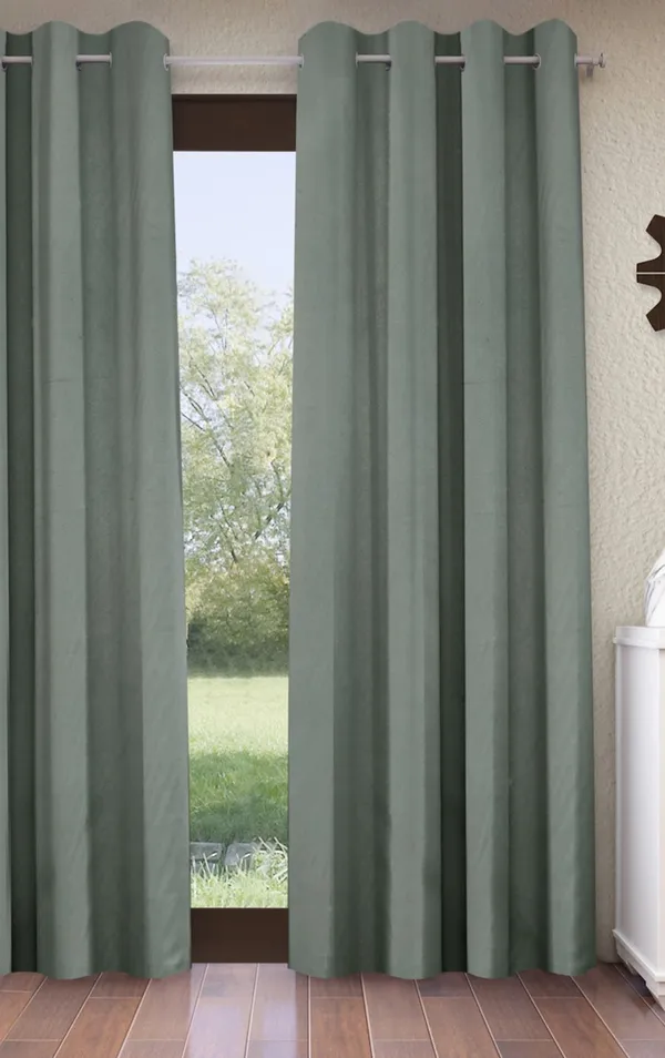1_Piece_Solid_Blackout_Eyelet_Polyester_Curtains_-_Grey