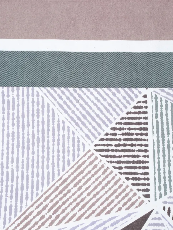 _144TC_Geometrical_Multicolor_Elastic_Fitted_Double_Bedsheet_with_2_King_Size_Pillow_Covers,_Fit_for_Mattress:_72"X75"_&_72"X78"