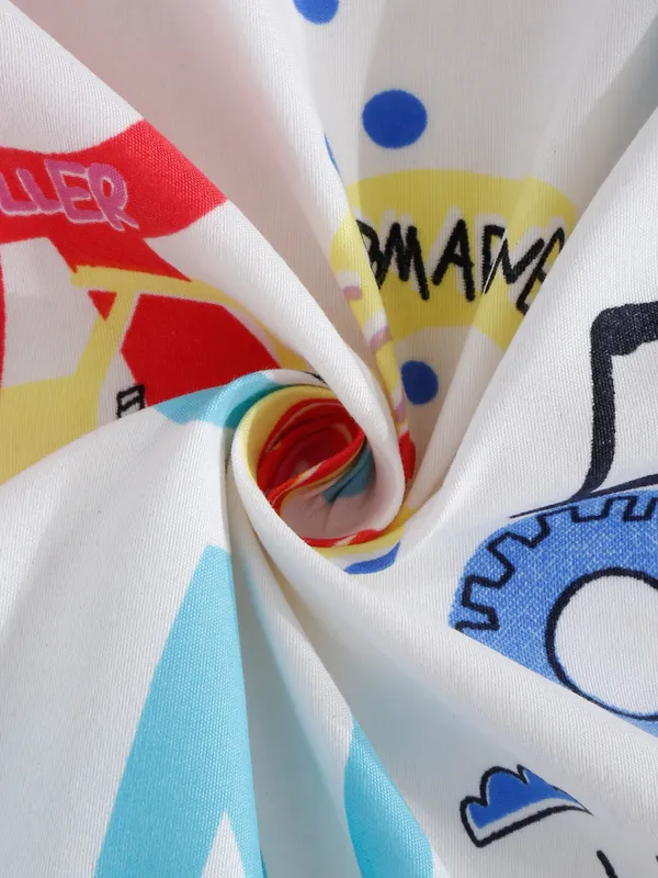 Home_Sizzler_144TC_Microfibre_Kid's_Alphabetical_Cartoon_Elastic_Fitted_Double_Bedsheet_with_2_King_Size_Pillow_Covers