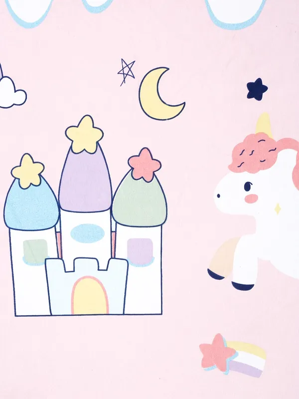 Home_Sizzler_144TC_Microfibre_Kid's_Unicorn_Elastic_Fitted_Double_Bedsheet_with_2_King_Size_Pillow_Covers