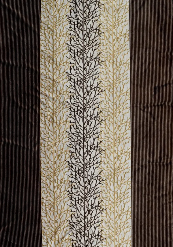2_Pieces_Abstract_Eyelet_Polyester_Curtains_-_Brown