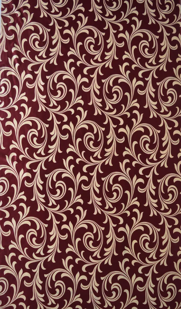 2_Pieces_Classic_Scroll_Eyelet_Polyester_Curtains_-_Maroon