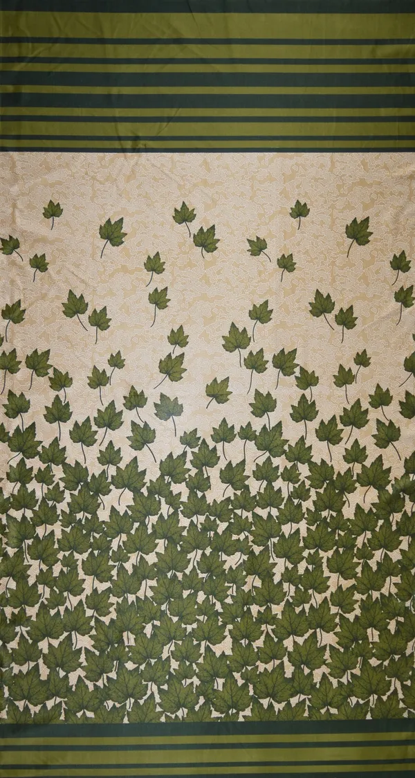 2_Piece_Mapple_Leaf_Eyelet_Polyester_Curtains_-_Green