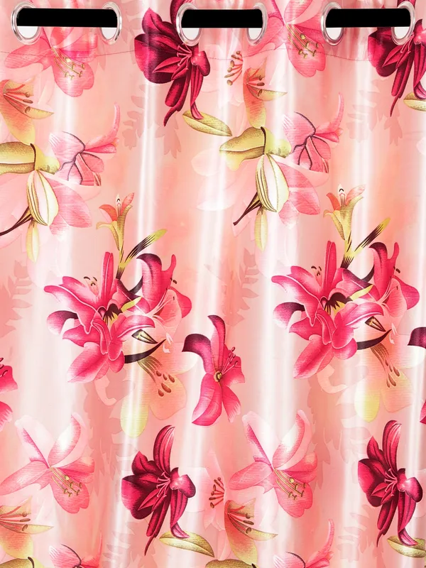 _2_Pieces_3D_Flower_Eyelet_Polyester_Window_Curtains_-_5_Feet,_Pink