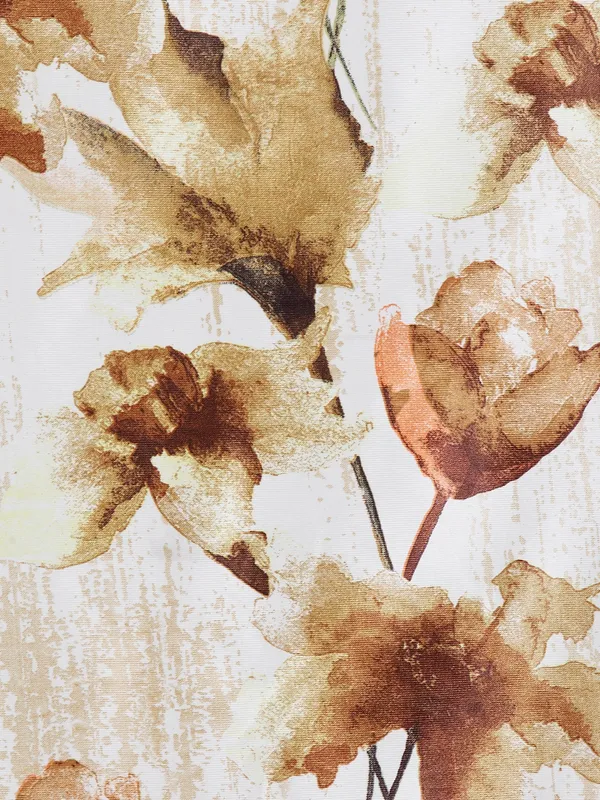 2_Pieces_Abstract_Eyelet_Polyester_Curtains_-_Brown