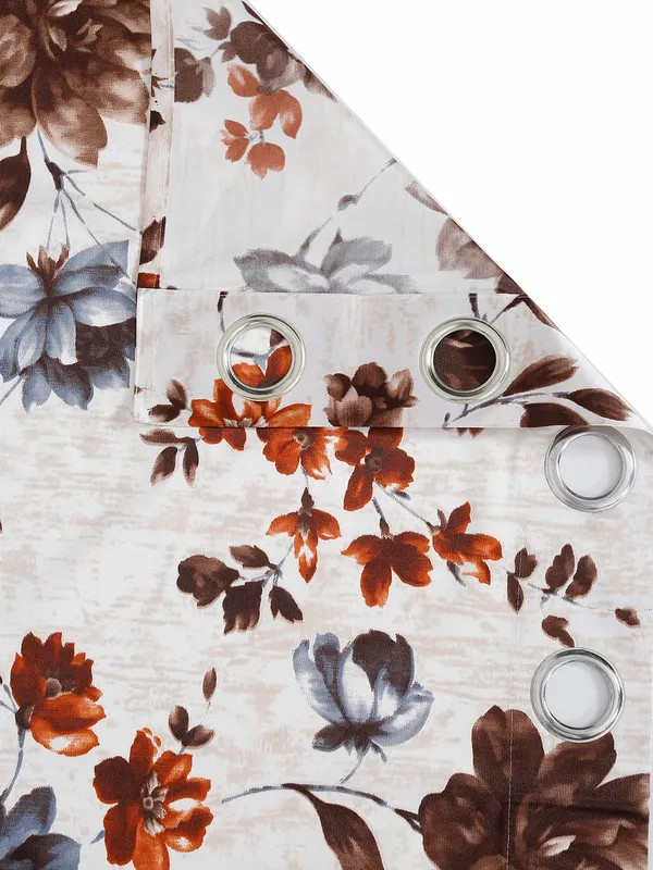 _2_Piece_Windflower_Eyelet_Polyester_Window_Curtains_-_5_Feet,_Brown