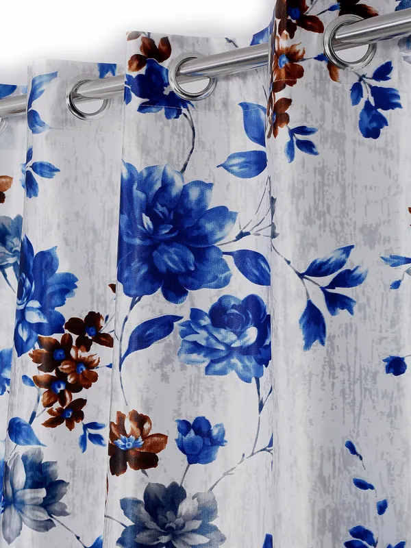 2_Piece_Windflower_Eyelet_Polyester_Curtains_-_Blue