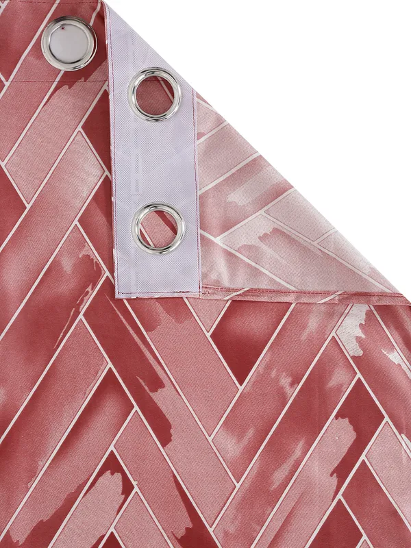 2_Pieces_Geometrical_Panel_Eyelet_Polyester_Curtains_-_Maroon