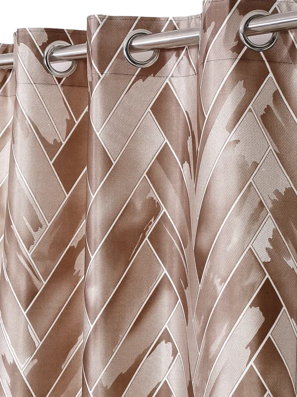 2_Pieces_Geometrical_Panel_Eyelet_Polyester_Curtains_-_Brown