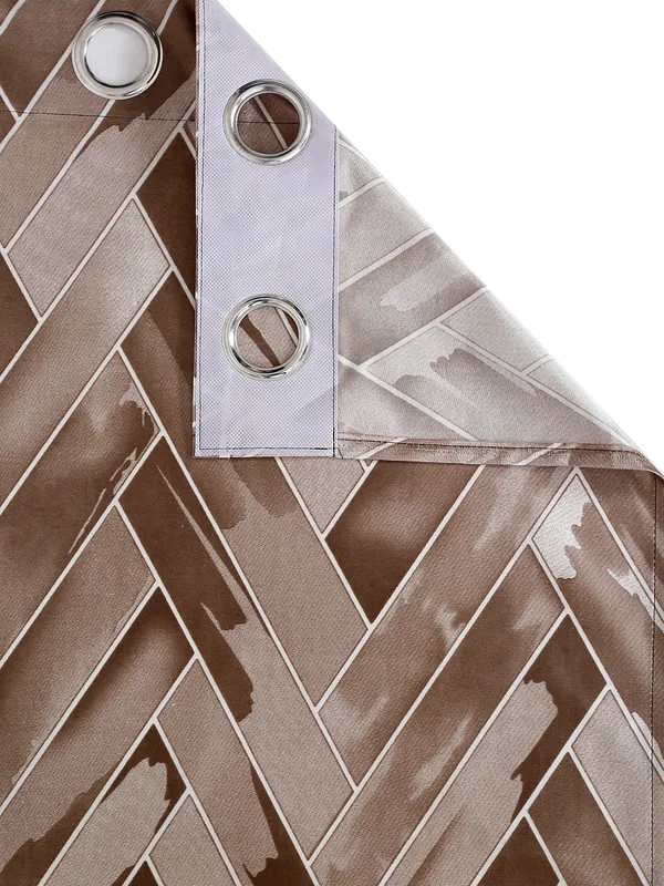 2_Pieces_Geometrical_Panel_Eyelet_Polyester_Curtains_-_Brown