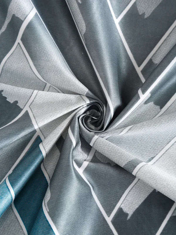 2_Pieces_Geometrical_Panel_Eyelet_Polyester_Curtains_-_Blue