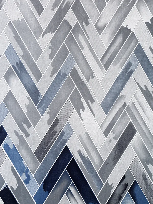 2_Pieces_Geometrical_Panel_Eyelet_Polyester_Curtains_-_Grey