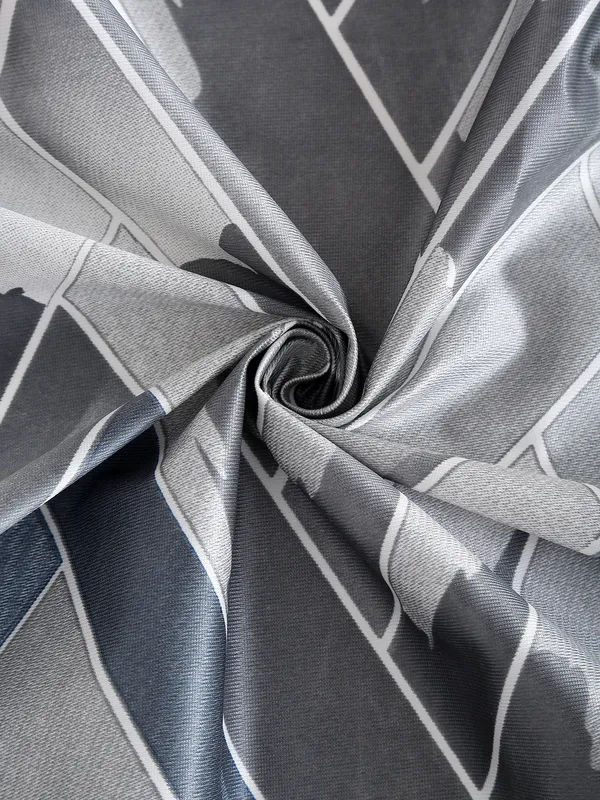 2_Pieces_Geometrical_Panel_Eyelet_Polyester_Curtains_-_Grey