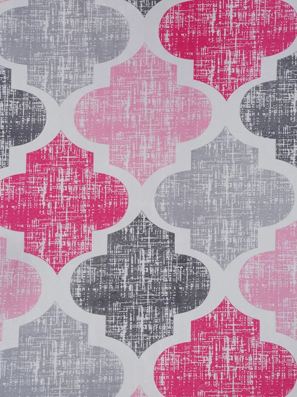 2_Piece_Moroccan_Motif_Eyelet_Polyester_Curtains_-_Pink