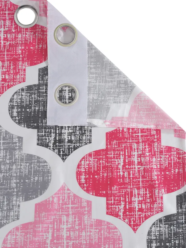 2_Piece_Moroccan_Motif_Eyelet_Polyester_Curtains_-_Pink