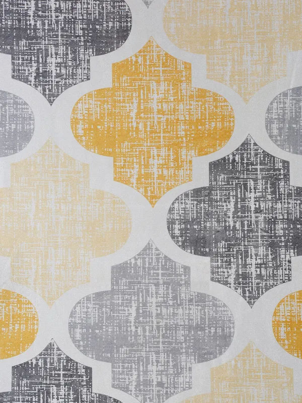 2_Piece_Moroccan_Motif_Eyelet_Polyester_Curtains_-_Yellow
