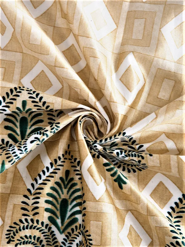 2_Piece_Ethnic_Motif_Border_Panel_Eyelet_Polyester_Curtain_-_Turquoise_Green