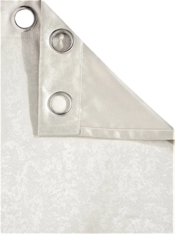 2_Pieces_100%_Blackout_Textured_Eyelet_Polyester_Curtains_-_Cream