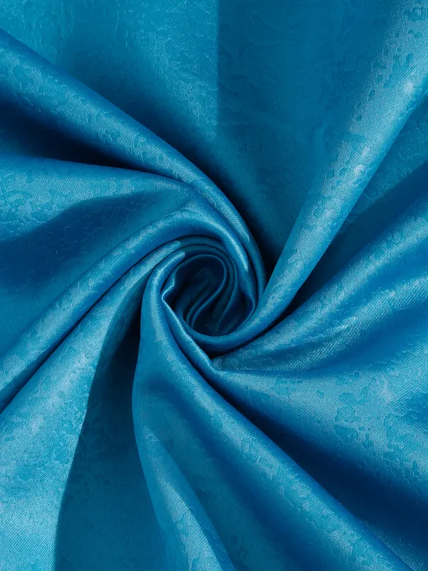 2_Pieces_100%_Blackout_Textured_Eyelet_Polyester_Curtains_-_Aqua
