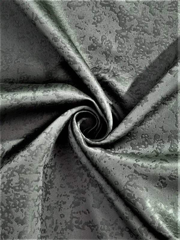 2_Pieces_100%_Blackout_Textured_Eyelet_Polyester_Curtains_-_Grey