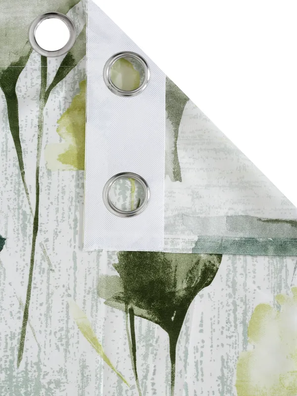 2_Pieces_Abstract_Garden_Eyelet_Polyester_Curtains_-_Green