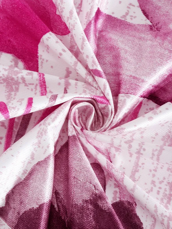 2_Pieces_Abstract_Garden_Eyelet_Polyester_Curtains_-_Purple