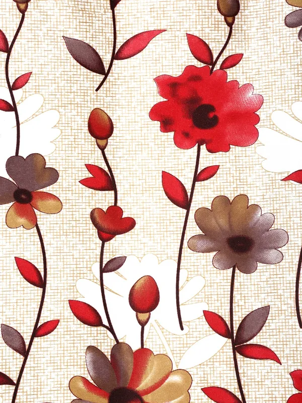 2_Pieces_Digital_Print_Eyelet_Polyester_Curtains_-_Maroon